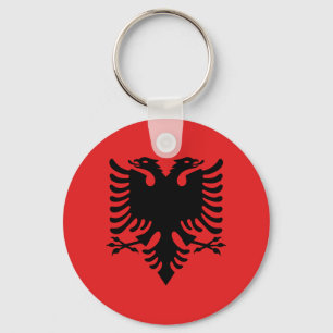 Albanian Flag Keychain
