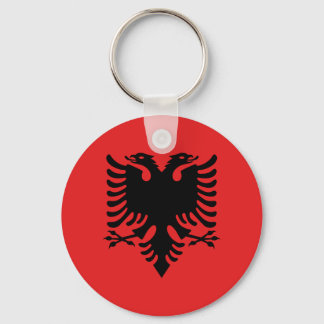 Albanian Flag Keychain
