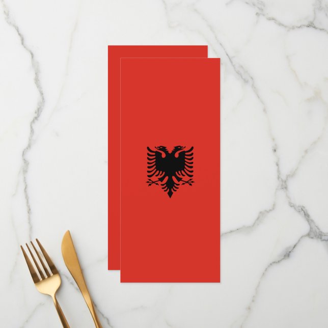 Albanian flag menu (Front/Back In Situ)