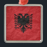 Albanian Flag Metal Ornament<br><div class="desc">The Funniest Ornaments,  T-shirts,  Hoodies,  Stickers,  Buttons and Novelty gifts from http://www.Shirtuosity.com.</div>