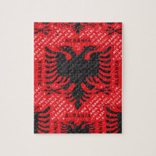 Albanian flag pattern 2 jigsaw puzzle