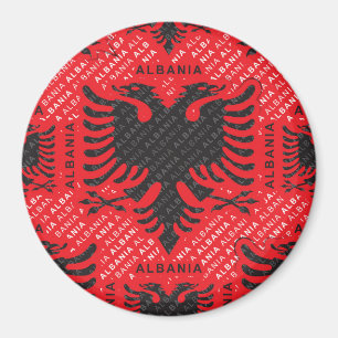 Albanian flag pattern 2 magnet