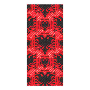 Albanian flag pattern 2 rack card