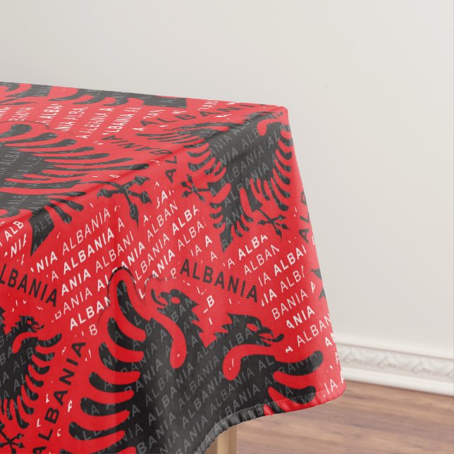 Albanian flag pattern 2 tablecloth (In Situ)