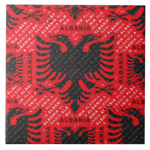 Albanian flag pattern 2 tile