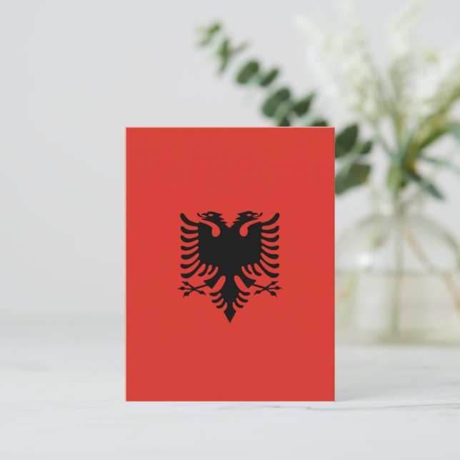 Albanian flag postcard (Standing Front)