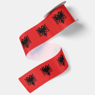 Albanian Flag ribbon, Albania patriots /sports Satin Ribbon