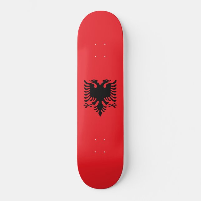 Albanian flag skateboard (Front)