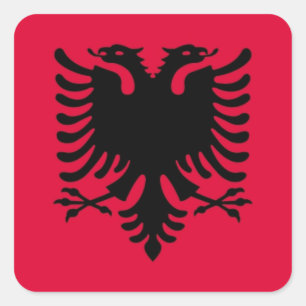 Albanian Flag Square Sticker