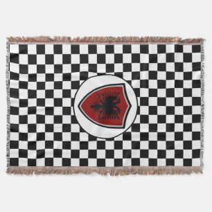 Albanian flag throw blanket