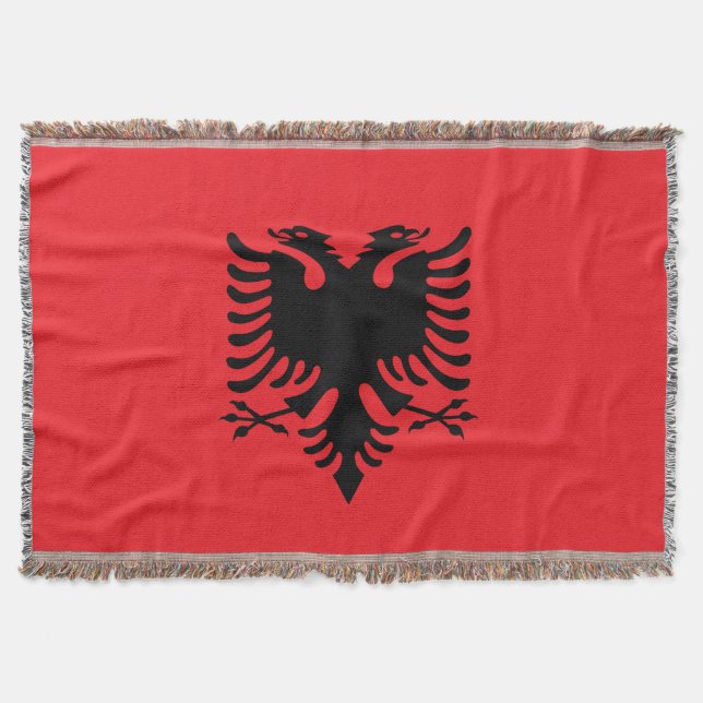 Albanian flag throw blanket (Front)