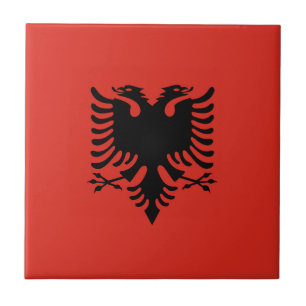 Albanian flag tile