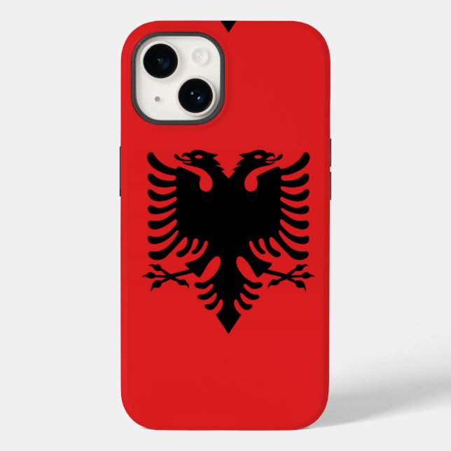 Albanian flag with two-headed eagle Case-Mate iPhone case (Back)