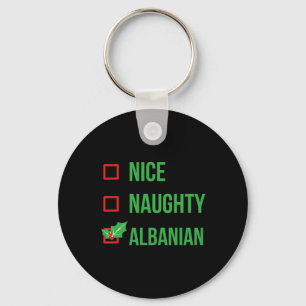 Albanian Funny Albania Pajama Christmas 1 Keychain