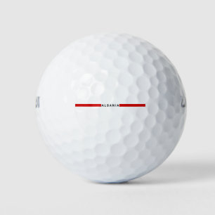 Albanian minimalistic flag golf balls