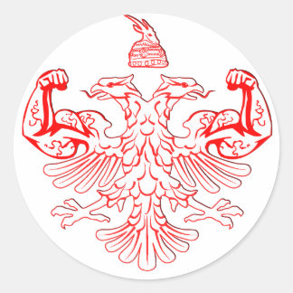 Albanian Power Classic Round Sticker