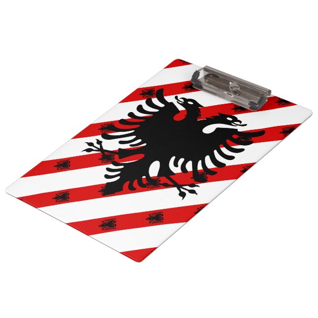 Albanian stripes flag clipboard (Angled)
