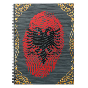 Albanian touch fingerprint flag notebook