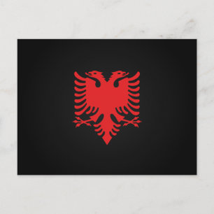 Albanian two-headed eagle postcard
