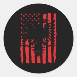 Albanian Usa Flag Kosovo Albanians Classic Round Sticker