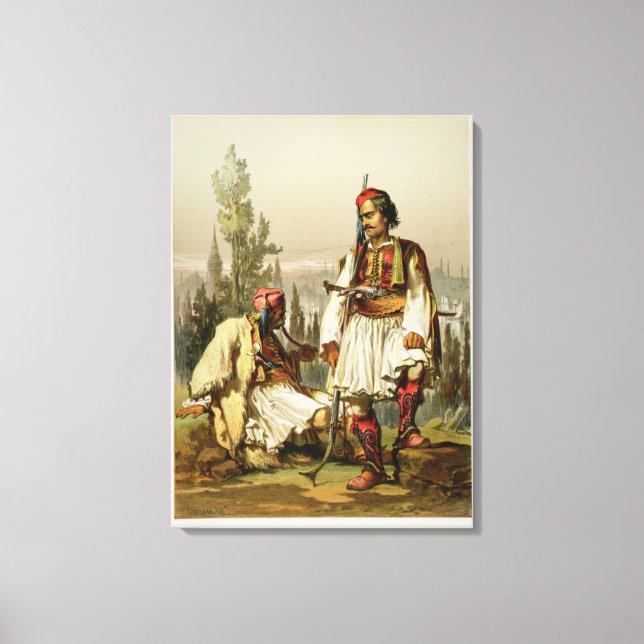 Albanians, mercenaries in the Ottoman army, pub. b Canvas Print (Front)