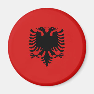 Albanie Aimant à drapeau de Fisheye