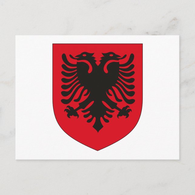Albanie Armoiries Carte postale (Devant)