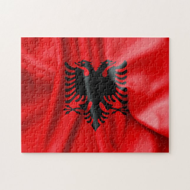 Albanie Drapeau Puzzle (Horizontal)