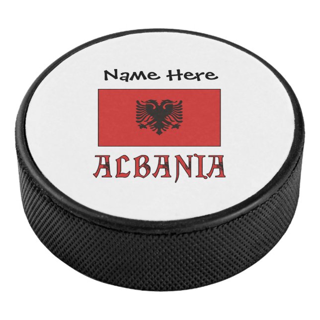 Albanie et drapeau albanais avec votre nom Hockey  (3/4/2016 12:00:00 AM)
