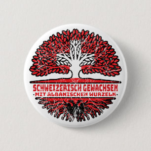 Albanien Albanisch Schweizer Schweiz Baum Wurzel 2 Inch Round Button