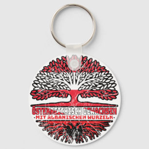 Albanisch Österreichisch Baum Keychain