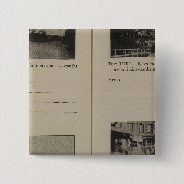 Albany Cohoes 2 Inch Square Button (Front)