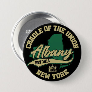 Albany,New York 3 Inch Round Button