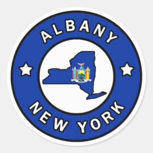 Albany New York Classic Round Sticker