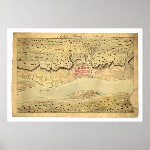 Albany New York Early Map 1758 Poster