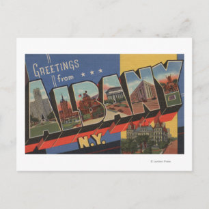Albany, New York - Large Letter Scenes Postcard