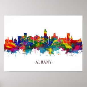 Albany New York Skyline Poster