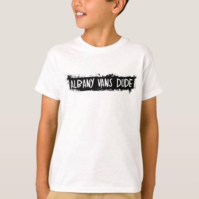 ALBANY VANS DUDE - BLACK DESIGN T-Shirt (Front)