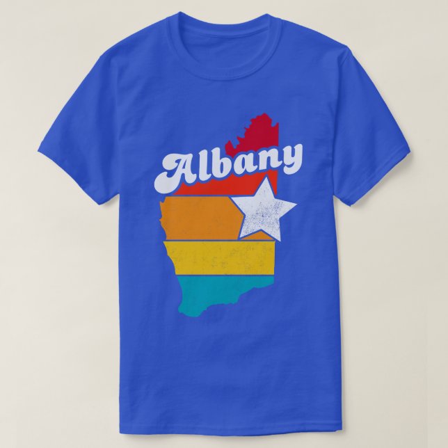 Albany Western Australia Vintage Distressed Souven T-Shirt (Design Front)
