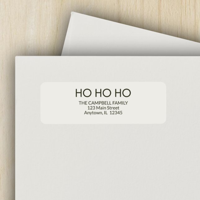 Albâtre blanc "HO HO HO HO" Adresse de retour (Créateur téléchargé)