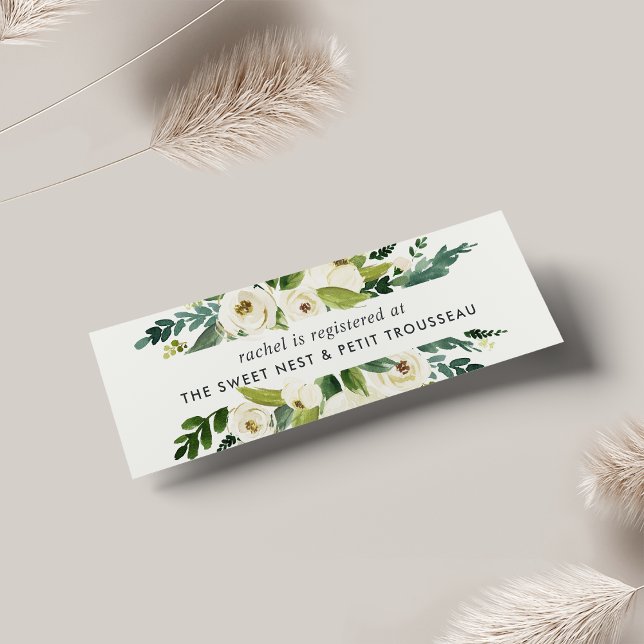 Albâtre Floral Registre de la Mariée Insertion Car (Créateur téléchargé)