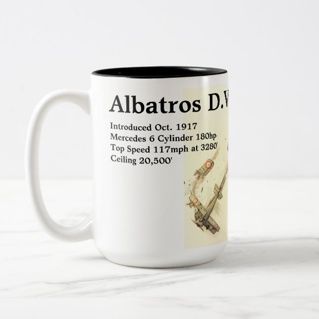 Albatros D.Va Two-Tone Coffee Mug (Left)