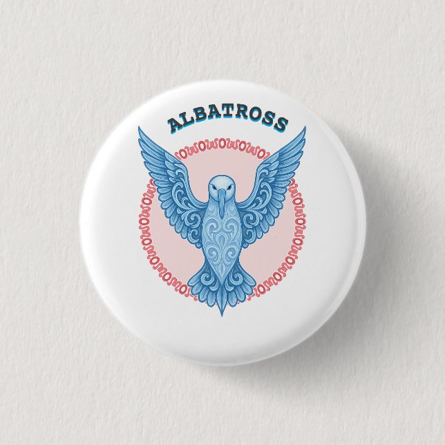 albatross 1 inch round button (Front)