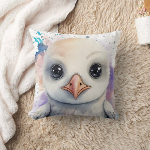 Albatross Baby Kawaii Throw Pillow