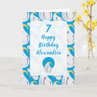 Albatross Blue and White Birthday Card