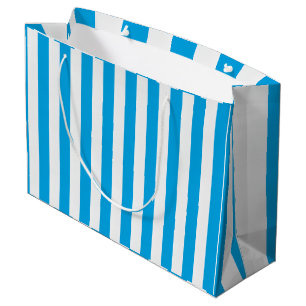 Albatross Blue and White Striped Large Gift Bag