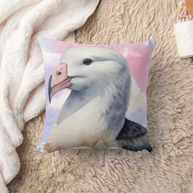 Albatross Dreamy Print  Throw Pillow (Blanket)