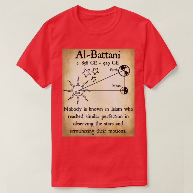 AlBattani Mathematician Scientist Astronomer Islam T-Shirt (Design Front)