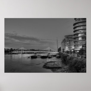 Alber Bridge at night Poster