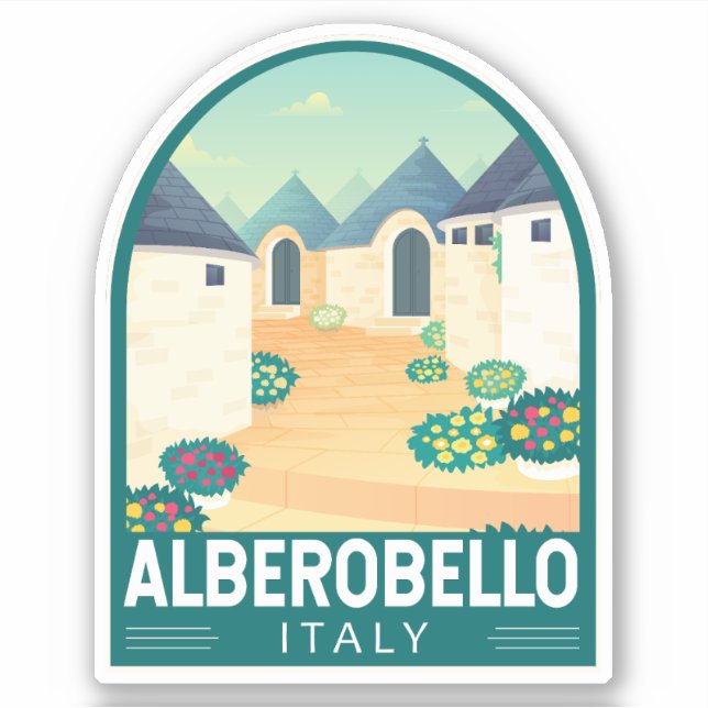 Alberobello Italy Travel Art Vintage (Front)